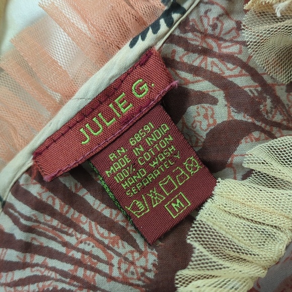 julie G. Y2K fit flare girly floral zebra sequin Sleeveless Dress - Multicolor M - Picture 11 of 11